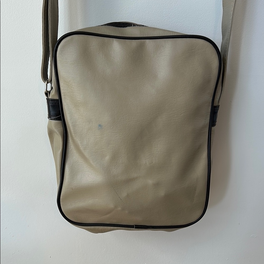 Adidas Tan Messenger Bag with Trefoil Logo, Vintage - Picture 8 of 12